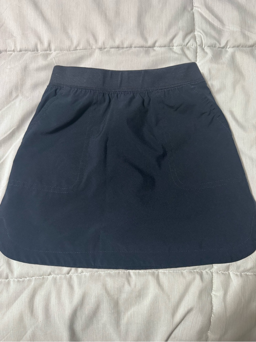 Kid’s Navy Blue Stretch School Uniform Skirt with shorts